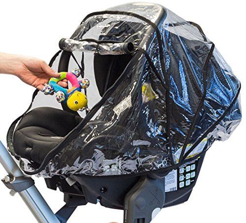 Photo 1 of guzzie+Guss 3-in-1 Rain Cover, Fits Most Bassinets, Car Seats, and Pod Style Stroller Seats, Raincover Features Quick-Access Zipper Door and Side Ventilation
