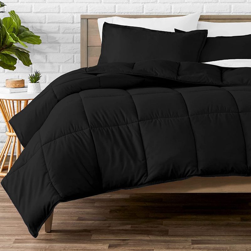 Photo 1 of Bare Home Comforter Set - King/California King - Goose Down Alternative - Ultra-Soft - Premium 1800 Series - All Season Warmth (King/Cal King, Black)