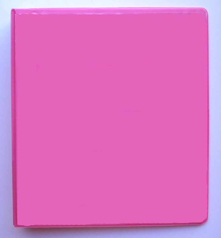 Photo 1 of HOT PINK 3 RING 1" VIEW BINDER 8.5 X 11, 2 pack