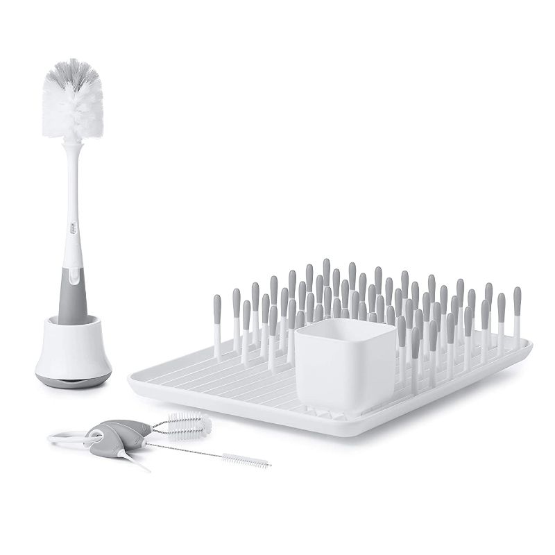 Photo 1 of OXO Tot Bottle & Cup Cleaning Set, Gray