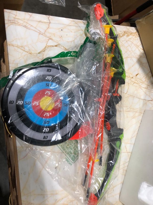 Photo 2 of Click N' Play Light Up Bow & Arrow Archery Set Outdoor Hunting Play with 3 Suction Cups Arrows Target & Quiver for Kids
