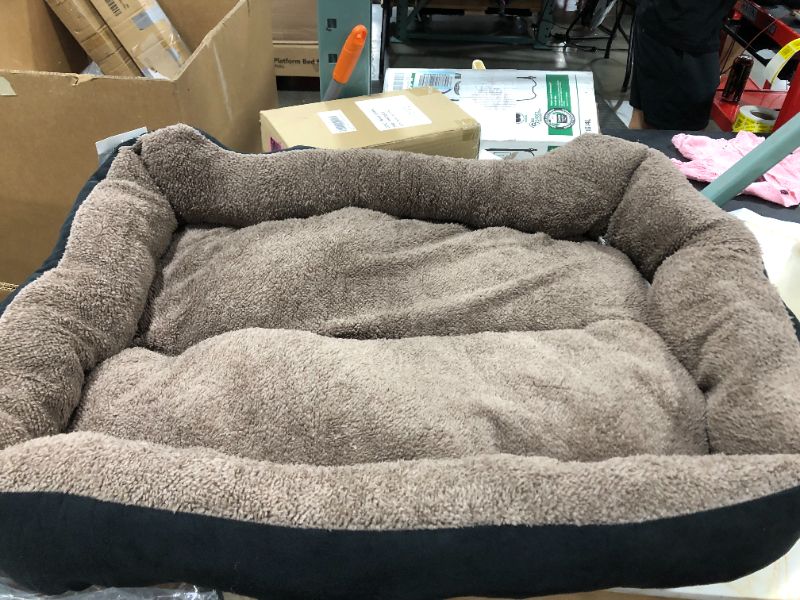 Photo 2 of CLOUDZONE Dog Beds for Large Dogs, Large Dog Bed Machine Washable Rectangle Breathable Soft Padding with Nonskid Bottom Pet Bed for Medium and Large Dogs or Multiple
