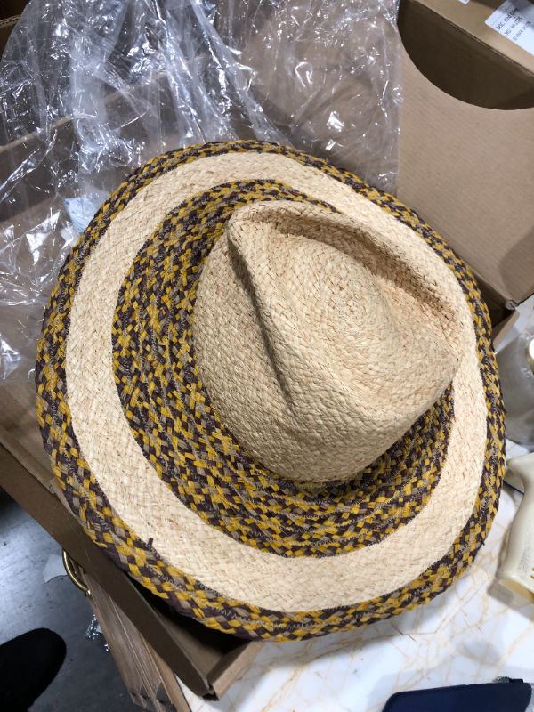 Photo 1 of zertrue sun stra hat natural and yellow
