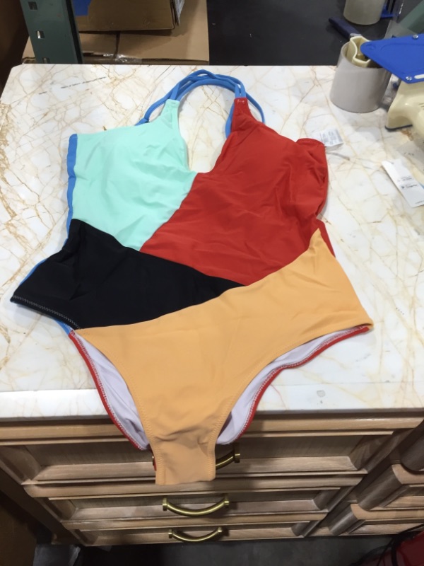 Photo 1 of Cupshe MULTI COLORED SWIMSUIT