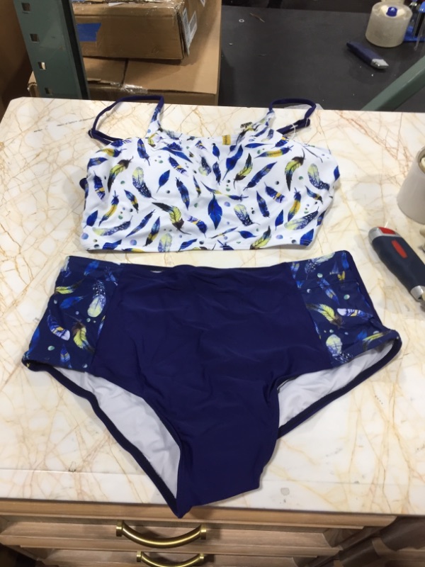 Photo 1 of DRESSEO BLUE FEATHER SWIMSUIT
XL