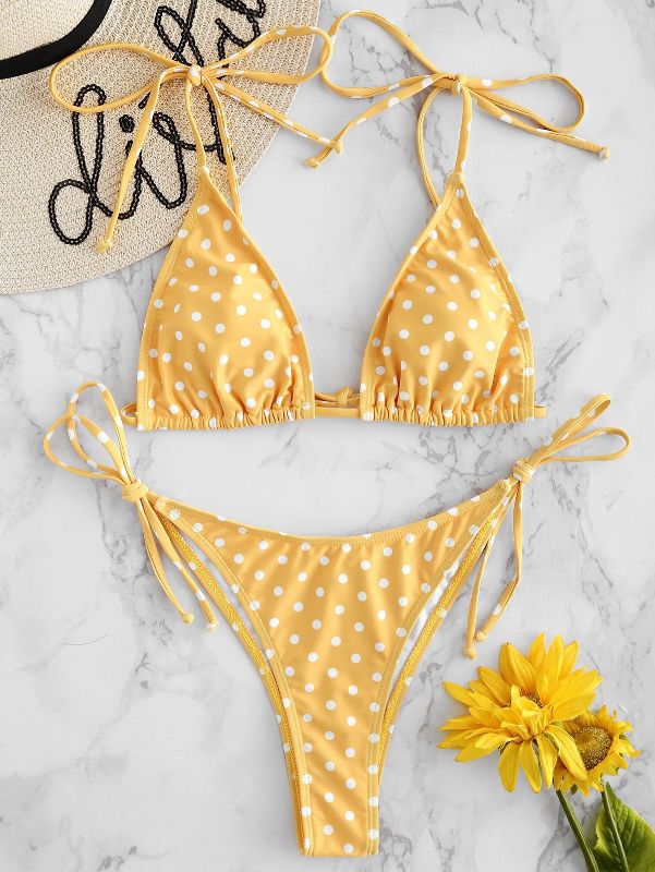 Photo 1 of  ZAFUL Polka Dot String Bikini Set
LARGE 