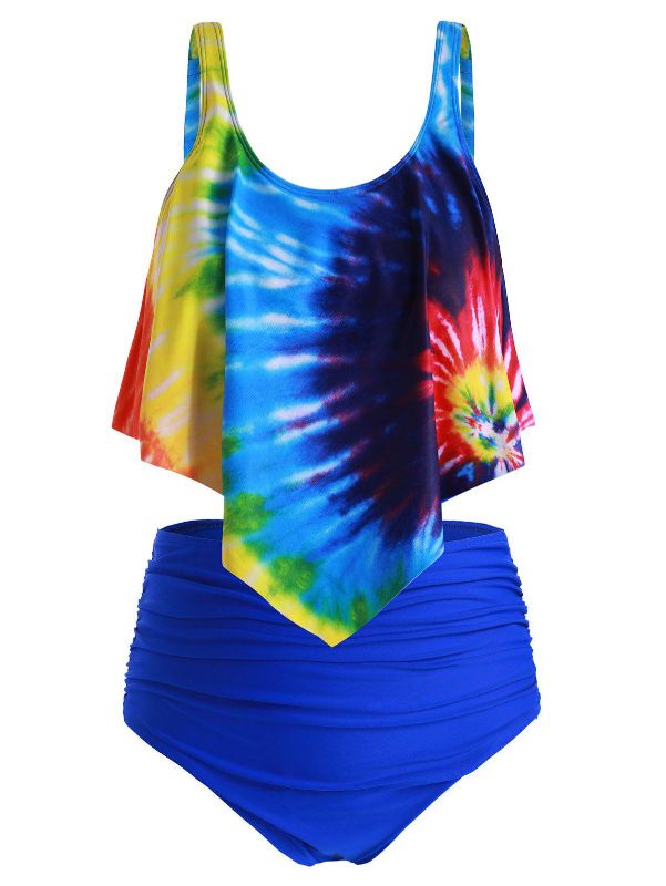 Photo 1 of 
Rosegal
Plus Size Overlay Tie Dye High Waist Tankini Swimsuit
SIZE 1X