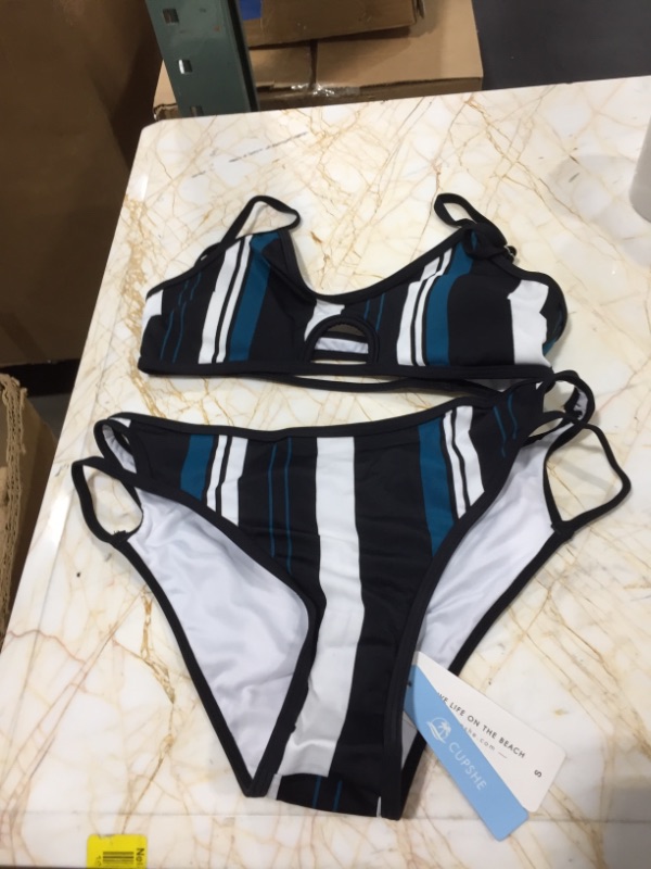 Photo 1 of Cupshe Blue Black and White swimsuit
SIZE SMALL