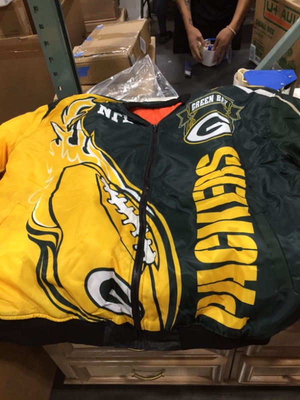 Photo 2 of Green Bay Packers Zip Bomber Jacket - Bem Bou
5XL