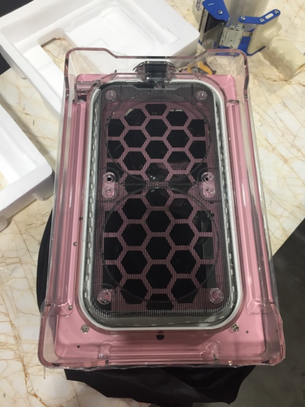 Photo 1 of InWin A1 Plus Pink Mini-ITX Tower with Integrated ARGB Lighting - 650W Gold Power Supply - Qi Wireless Phone Charger - Computer Chassis Case
