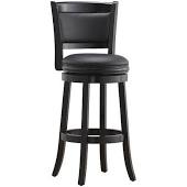 Photo 1 of Boraam Augusta Swivel Bar Stool, Black