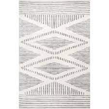 Photo 1 of Briggs Contemporary Striped Light Gray 8 ft. 10 in. x 12 ft. Indoor Area Rug
