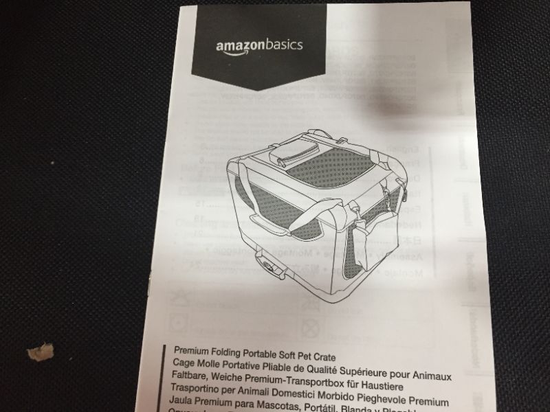 Photo 3 of Amazon Basics Folding Portable Soft Pet Dog Crate Carrier Kennel