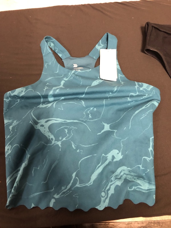 Photo 1 of Girls' Printed Crop Tank Top - All in Motion Teal Green XL size 14/16