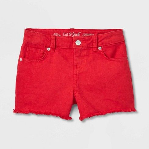 Photo 1 of 
Girls' Jean Shorts - Cat & Jack™ Red M - Target