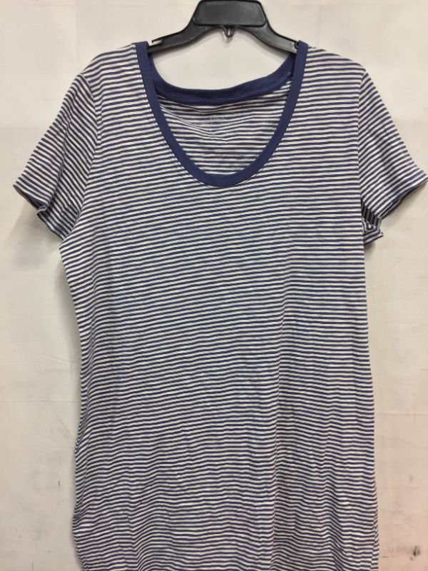 Photo 2 of 
Women's Short Sleeve T-Shirt Dress - Universal Thread™ Blue Striped SIZE M