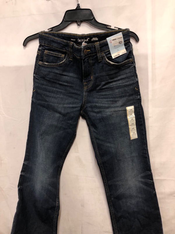 Photo 4 of Boys' Stretch Bootcut Fit Jeans - Cat & Jack™

size----14