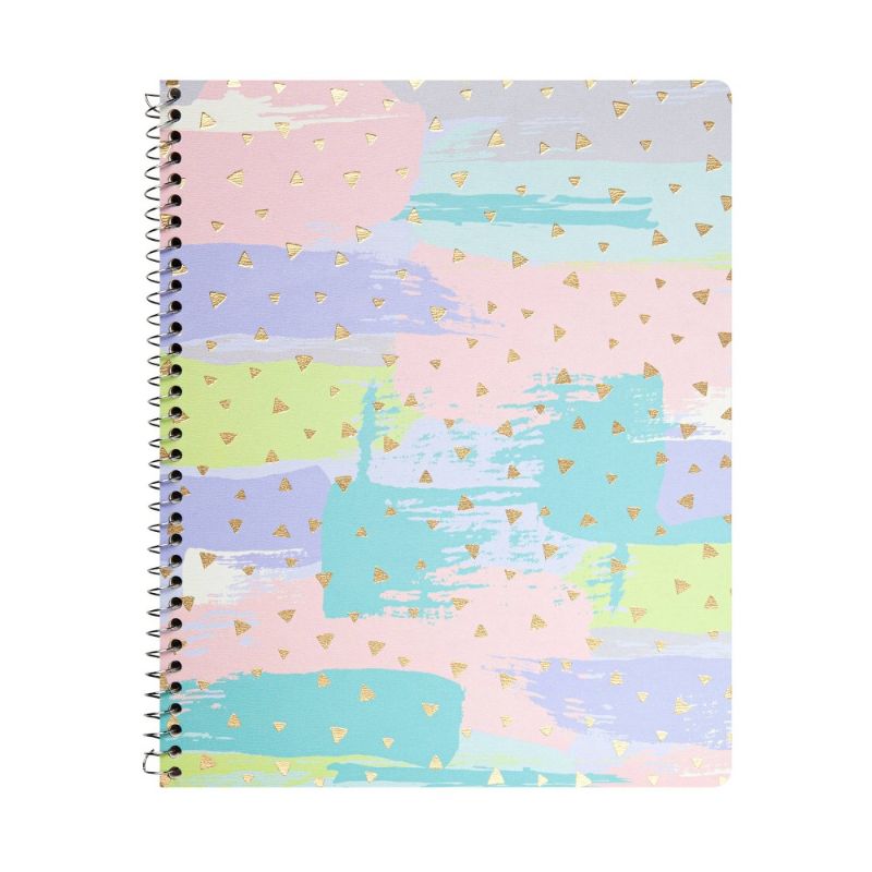 Photo 1 of 10ct Wide Ruled 1 Subject Spiral Notebook Brushstroke WC Dots - Greenroom
