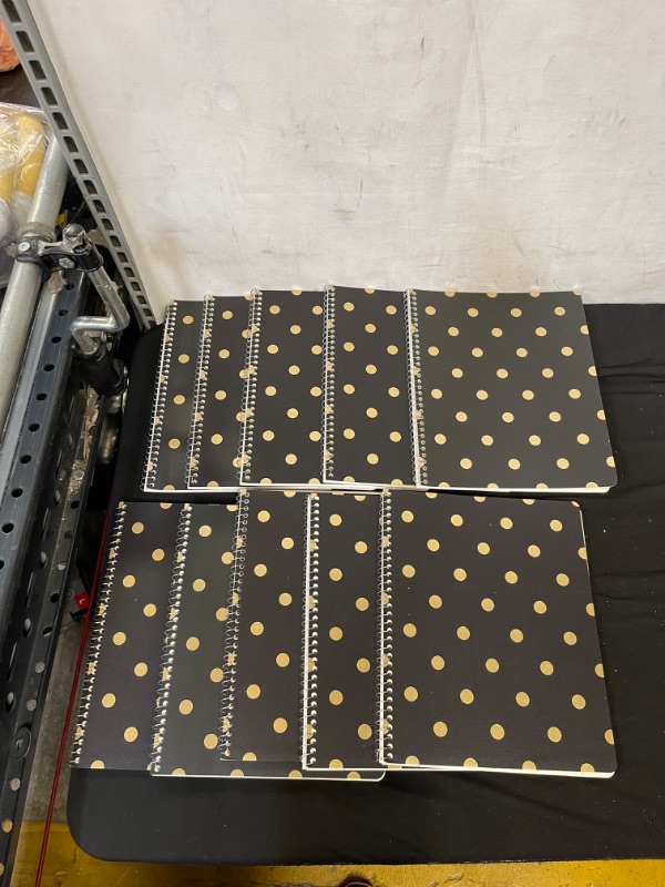 Photo 1 of 10ct- College Ruled 1 Subject Spiral Notebook Stripe Dots - Greenroom
