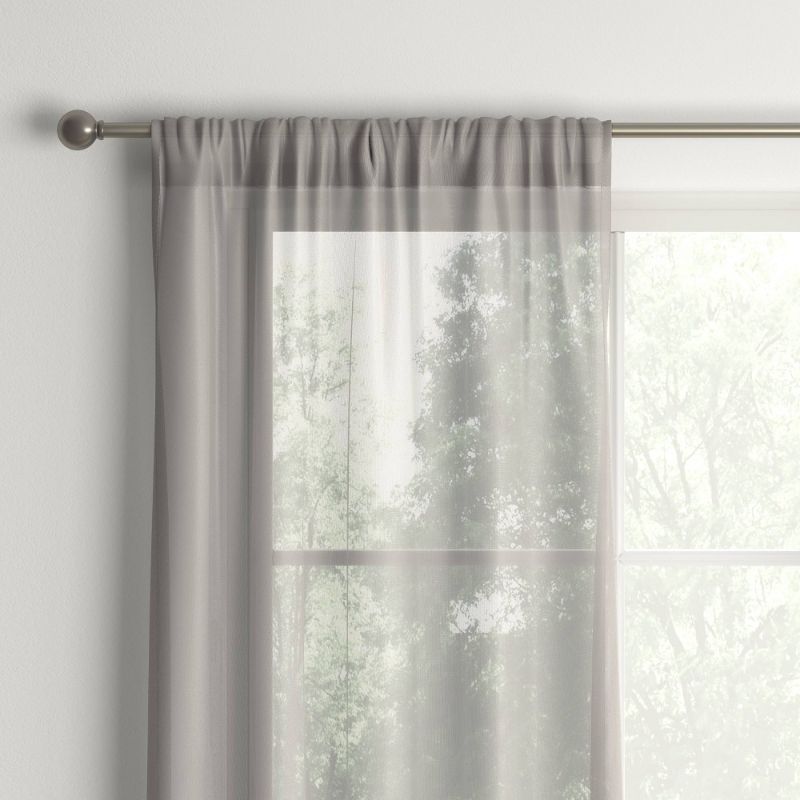Photo 1 of 1pc 60"x84" Sheer Voile Window Curtain Panel Gray - Room Essentials™, 2 COUNT
