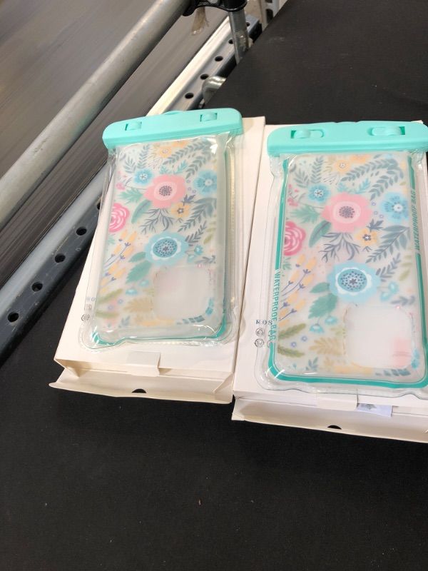 Photo 1 of [5-in-1] RoseParrot iPhone 13 Pro Max Case with Screen Protector + Ring Holder + Waterproof Pouch, Clear with Floral Pattern Design, Shockproof Protective Cover(2)