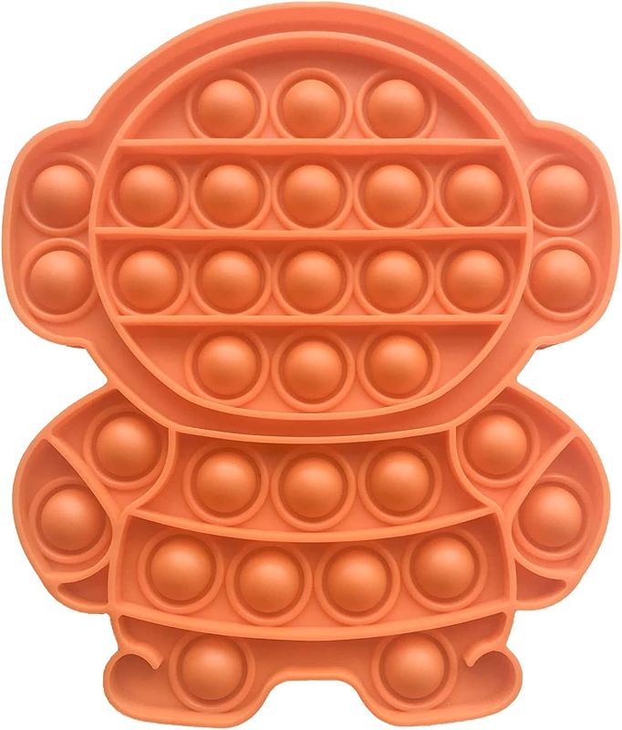 Photo 1 of (2)Push Bubble Fidget Toys for Children,Sensory Toy Funny Relief Stress Desktop Game Soft Squeeze Toy Logical Reasoning Training(4.Orange Robot)