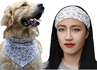 Photo 1 of (2)EechicSpace Cat Bandana and Dog Bandana and Owner Headband