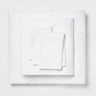 Photo 1 of 100% Cotton Sheet Set - Room Essentials™
TWIN/XL TWIN 
1 FLAT SHEET 1 FITTED SHEET 1 STANDARD PILLOWCASE