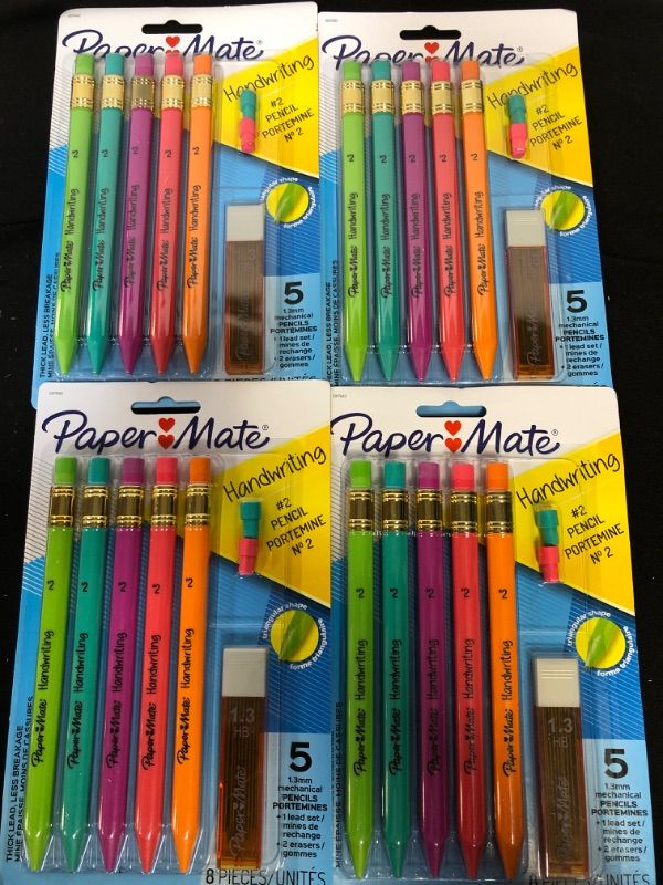 Photo 2 of Mechanical Pencil Set with Lead & Eraser Refill {pack of 4}