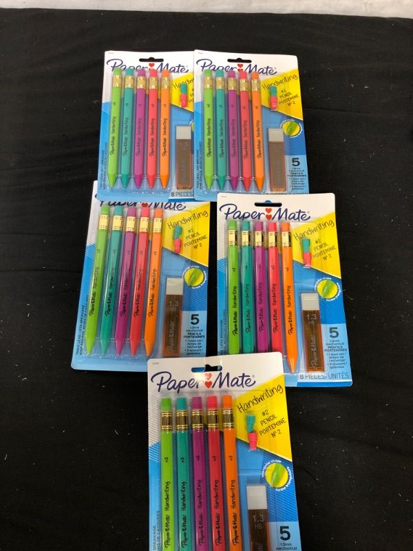 Photo 2 of Mechanical Pencil Set with Lead & Eraser Refill {pack of 5}