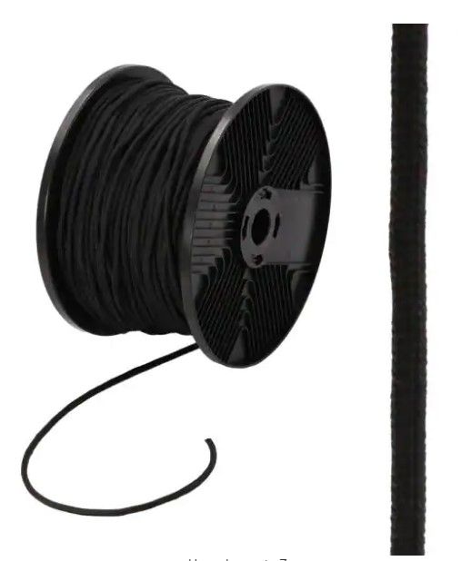 Photo 1 of 1/8 in. x 500 ft. Premium Nylon Paracord, Black
