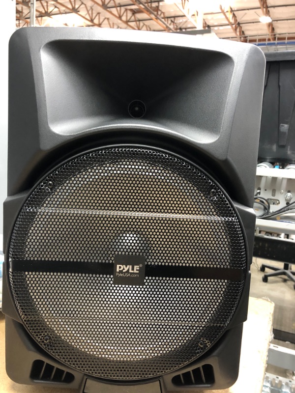 Photo 2 of Pyle Wireless Portable PA Speaker System - 800W Powered Bluetooth Indoor & Outdoor DJ Stereo Loudspeaker with MP3 AUX 3.5mm Input, Flashing Party Light & FM Radio-PPHP1244B