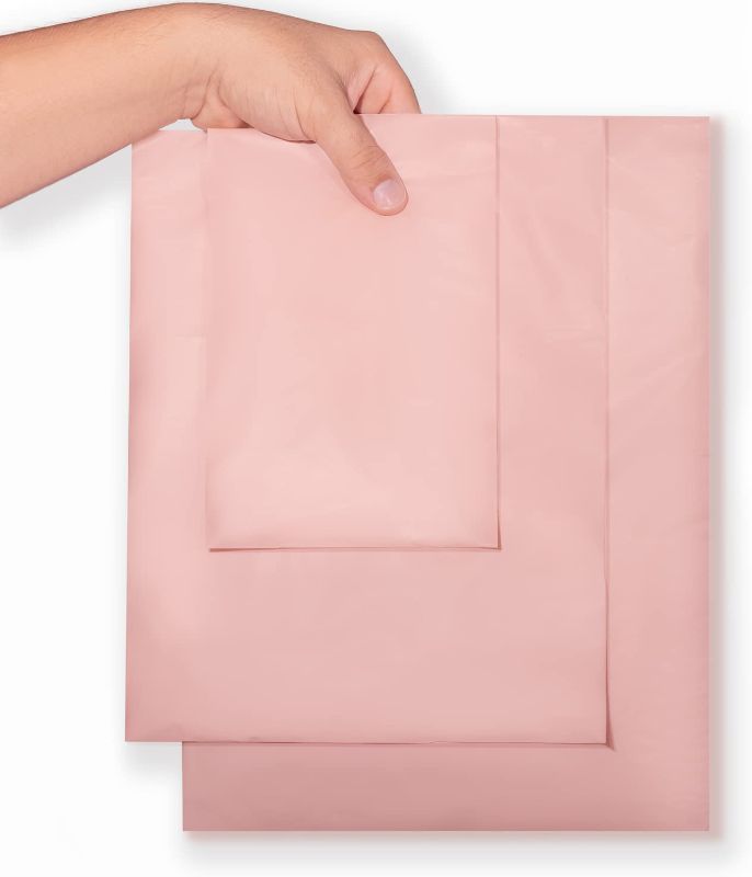 Photo 1 of Biodegradable Mailers 60 Pieces, Compostable Shipping Bags for Small Business, Packaging Supplies, Pink Mailing Bags with Self Adhesive Strips, "6x9", 10"x13", 12"x15.5"