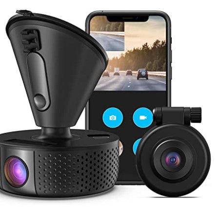 Photo 1 of Dual Dash Cam, SAMOMO 1080P Front and Rear Dash Cam, 2.5K 1440P Single Front Car Camera, Infrared Night Vision, Parking Mode, G-Sensor, WDR, Loop Recording, Built-in Wi-Fi, App, GPS…
