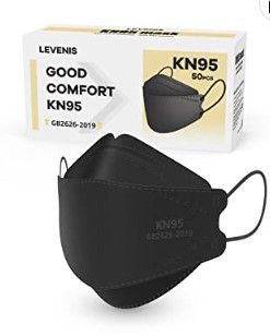 Photo 1 of (X5) KN95 Face Masks 50 Pack, Breathable Comfortable and Disposable KN95 Mask, Black
