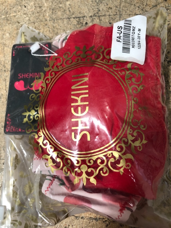 Photo 1 of SHEKINI Women's V Neck Bikini Set High Waisted Bathing Suit Bandage Two Piece Swimsuits
 Size M
