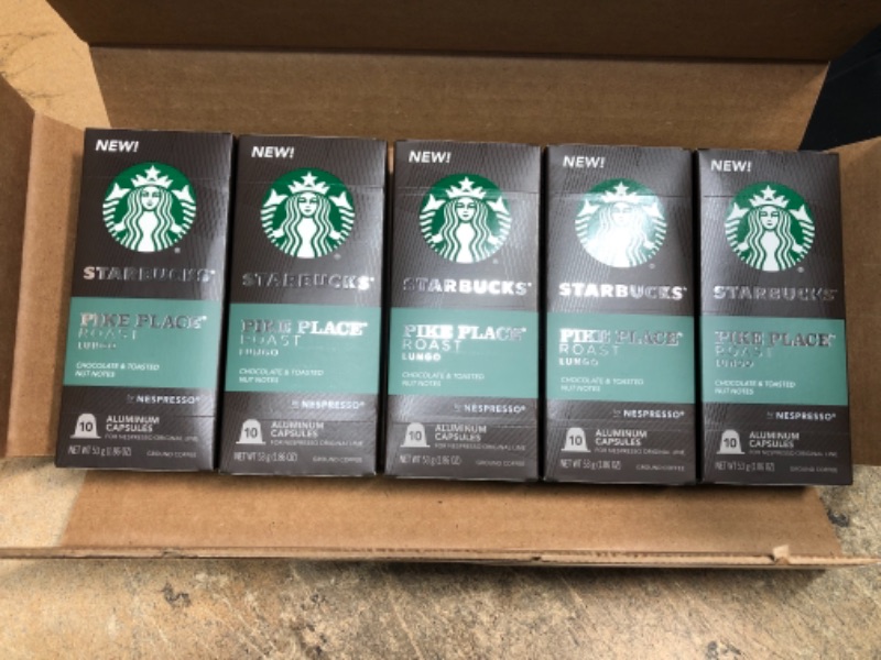 Photo 2 of ***EXP 5/10/22Starbucks by Nespresso, Pike Place Roast (50-count single serve capsules, compatible with Nespresso Original Line System)