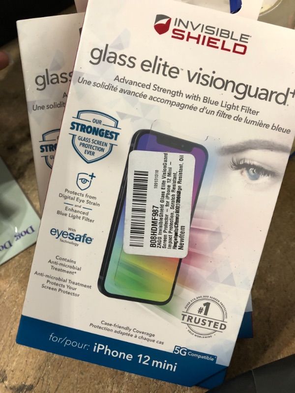 Photo 2 of InvisibleShield Glass Elite VisionGuard Plus Screen Protector for iPhone 12 Mini | InvisibleShield 
