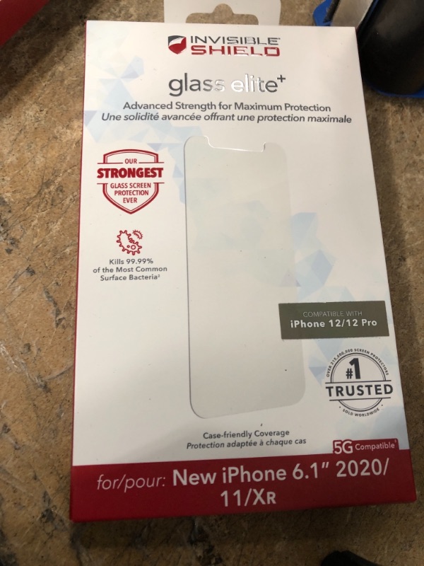 Photo 2 of ZAGG InvisibleSHIELD Glass Elite Plus Screen Protector for iPhone XR/11/12/12 Pro
