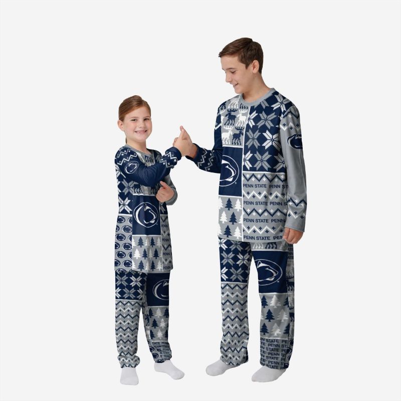 Photo 1 of Penn State Nittany Lions Youth Busy Block Family Holiday Pajamas - 7
