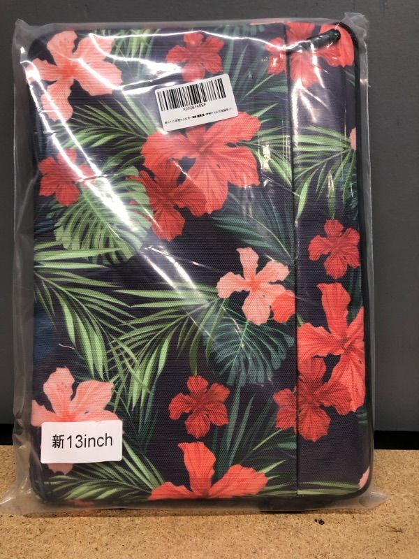 Photo 2 of KECC Compatible with MacBook Air 13 inch Case 2020 2019 2018 Release A1932 Retina Display + Touch ID Protective Plastic Hard Shell + Keyboard Cover + Sleeve (Palm Leaves Red Flower)