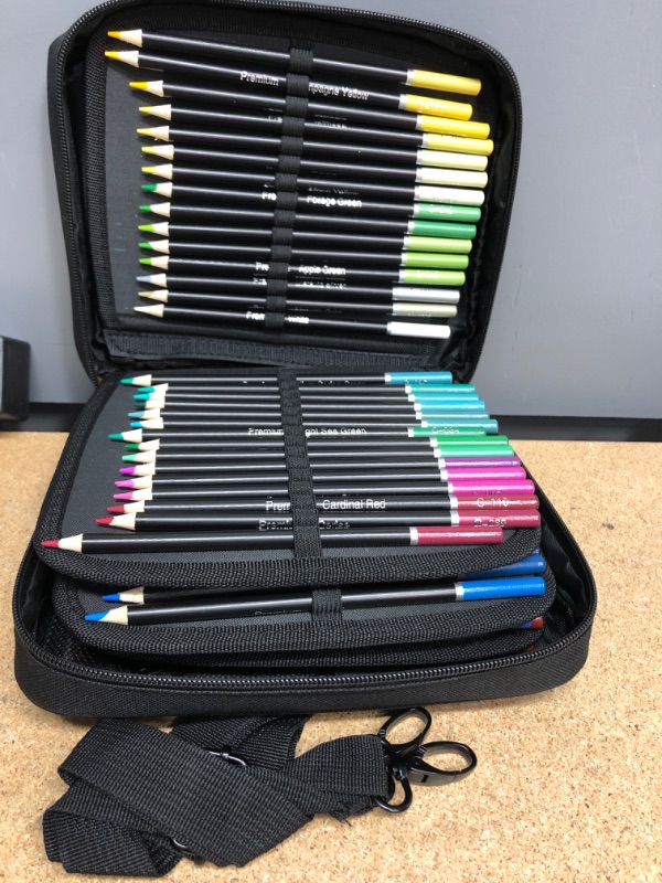 Photo 3 of Castle Art Supplies 120 Watercolor Pencils Set with Extras | Quality Vibrant Pigments | Draw and Paint at the Same Time | For Adult Hobbyists, Professionals | In Carry-anywhere Travel Case