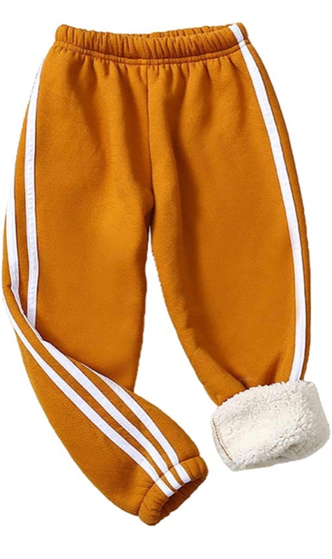 Photo 1 of Digirlsor Kids Toddler Boys Girls Winter Warm Jogger Pants Fleece Lined Elastic Waist Cotton Sweatpants,8-9 Years, COLOR: BROWN