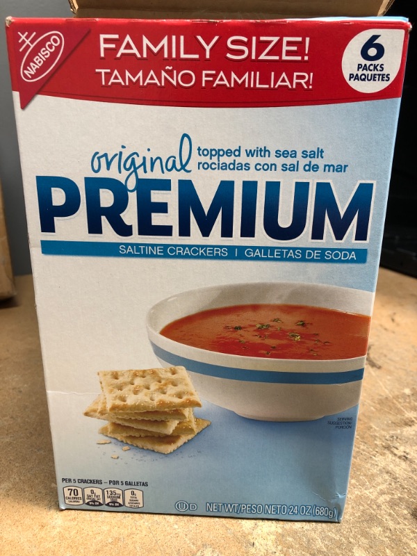 Photo 2 of ***EXP 06/04/22*** Premium Saltine Crackers, Family Size, 3 Boxes