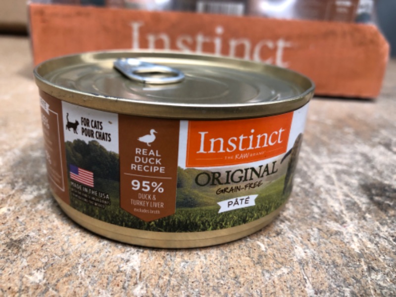 Photo 2 of ***EXP 10/28/24*** Instinct Original Grain Free Real Duck Recipe Natural Wet Canned Cat Food, 5.5 oz. Can, pack of 12