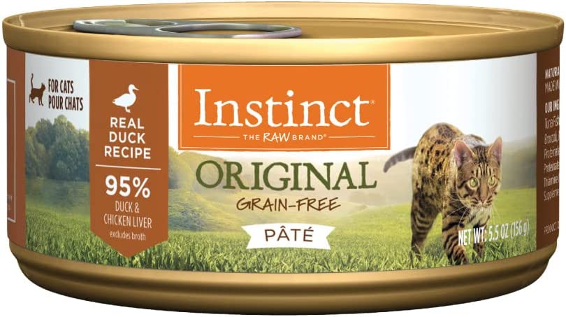 Photo 1 of ***EXP 10/28/24*** Instinct Original Grain Free Real Duck Recipe Natural Wet Canned Cat Food, 5.5 oz. Can, pack of 12