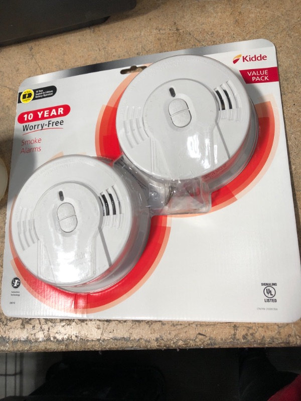 Photo 2 of 10 Year Worry-Free Smoke Detector, Lithium Battery Powered, Smoke Alarm, 2-Pack
