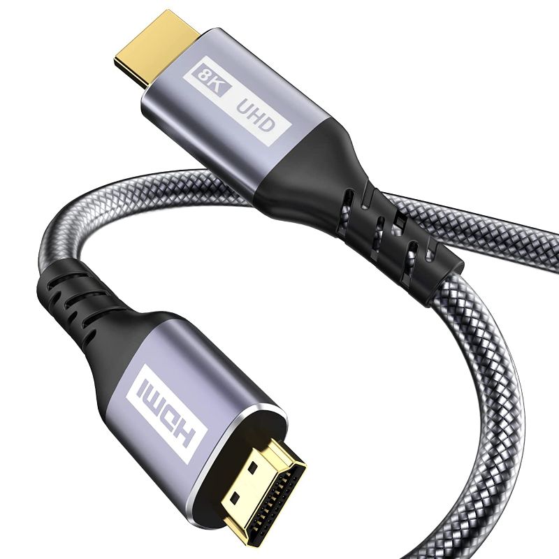 Photo 1 of ** SETS OF 3 **
HDMI 2.1 Cable 6.6FT, Yurnero 8K High Speed 48Gbps Ultra HD HDMI to HDMI Cable(8K@60Hz,4K@120Hz),HDMI Cord Supports 3D and Audio Return Channel,Compatible with Fire TV/PS5/PS4/PS3/PC
