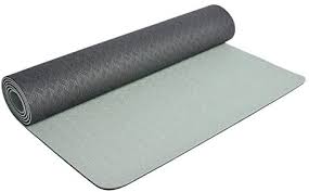 Photo 1 of (torn edge) Bestshared Non-Slip PVC-Free 72-Inch Thick 6mm Light Weight 2.4 lbs. Two Layer TPE Yoga Mat - Black Grey
