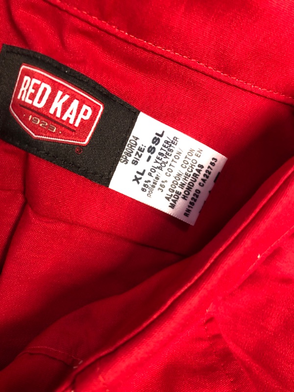 Photo 1 of Red Kap Men's Industrial Work Shirt, XL
